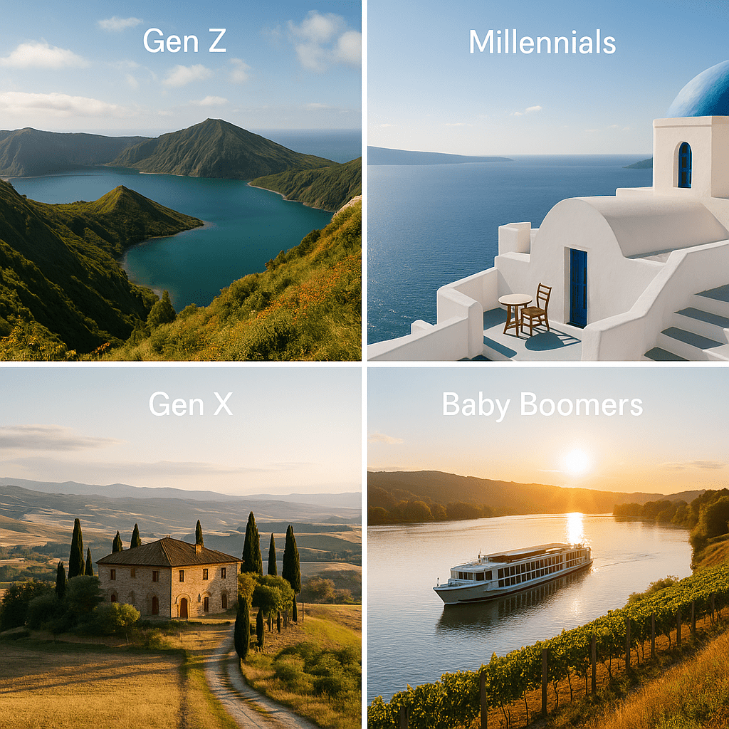4 generations of travel where is each generation traveling in 2026? From the Azores to hidden Greek Islands, hidden Tuscany boutiques to River cruises.