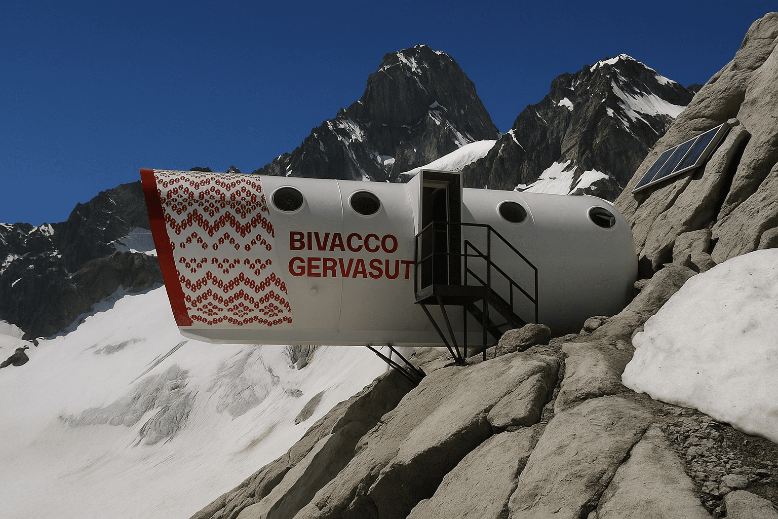Bivacco Gervasutti, a capsule stay near Mount Blanc, is a unique stay that a traveler must climb to.