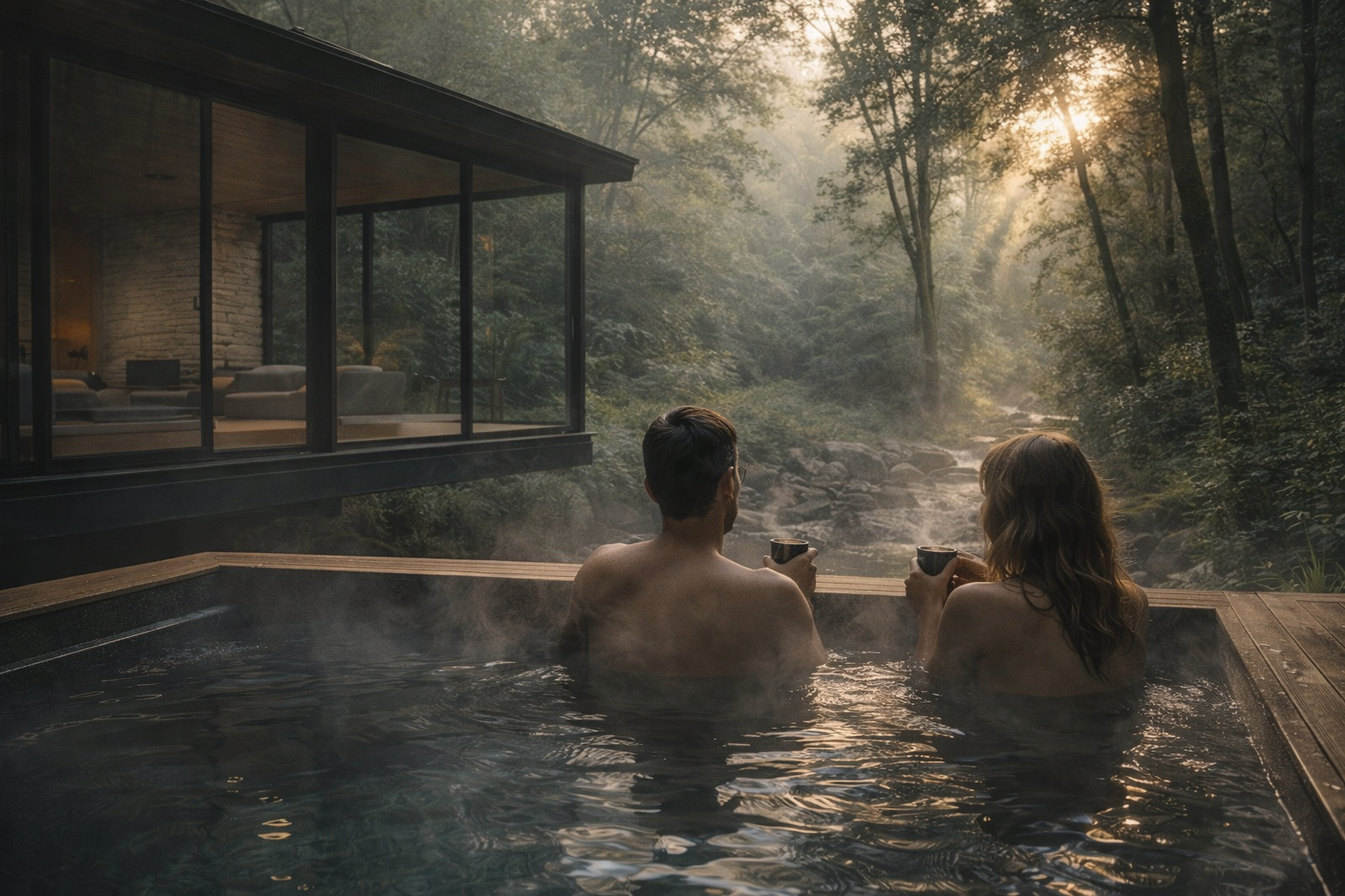 hottub forest