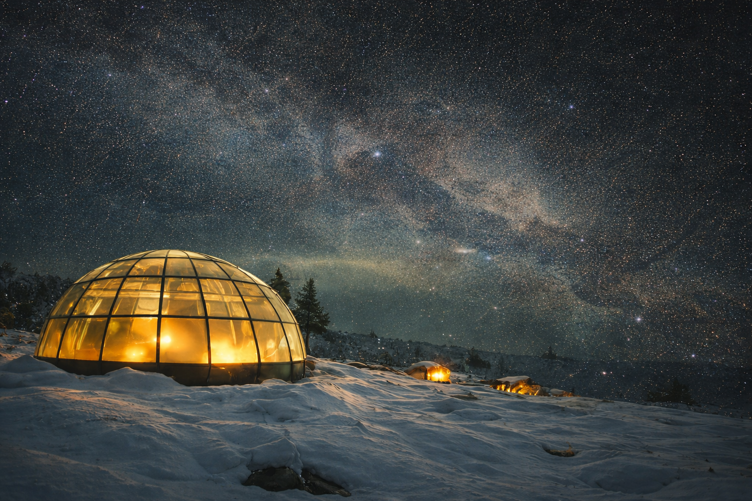 igloo starry sky