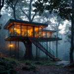 Romantic Treehouse Getaways for Couples 2 Romantic Treehouse Getaways for Couples - a treehouse in the misty forest