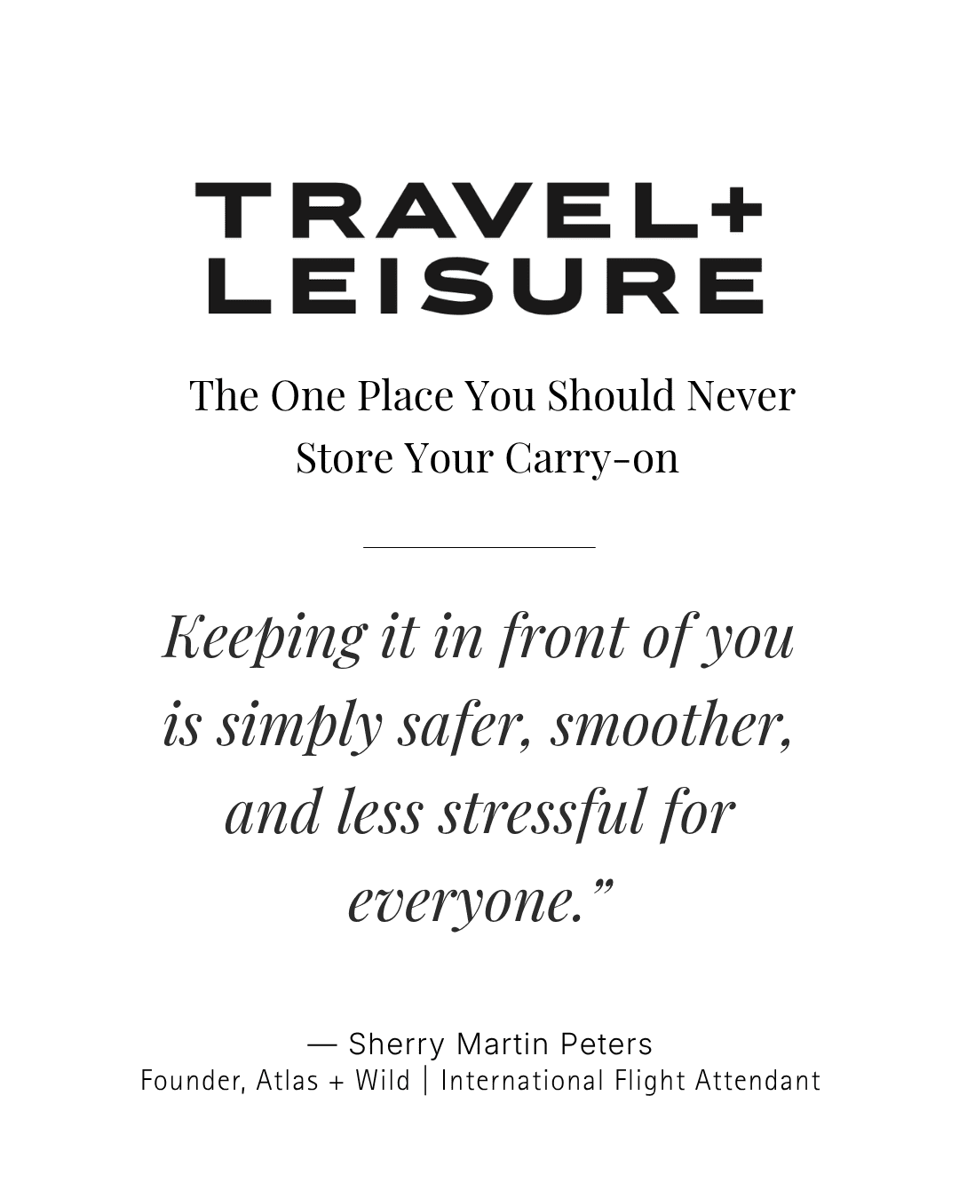 Sherry Peters featured and quoted in Travel + Leisure. 